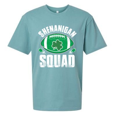 Shenanigan Squad St Patricks Day Funny American Football Gift Sueded Cloud Jersey T-Shirt