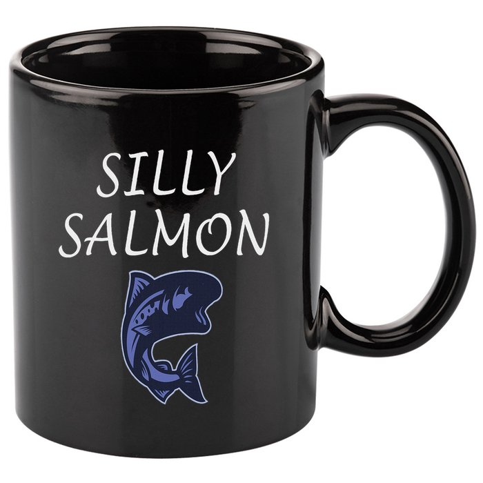 Silly Salmon 11oz C Handle Ceramic Mug