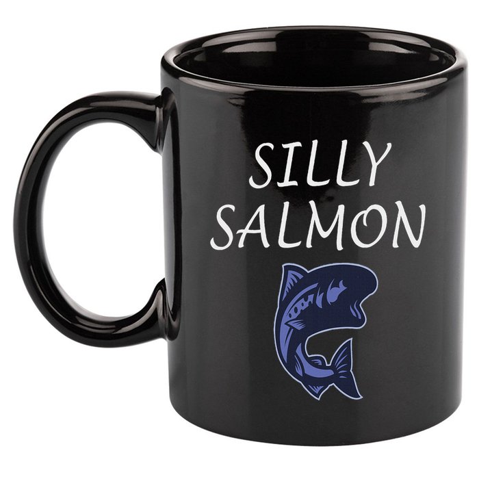 Silly Salmon 11oz C Handle Ceramic Mug