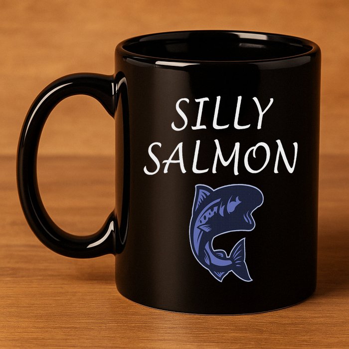 Silly Salmon 11oz C Handle Ceramic Mug