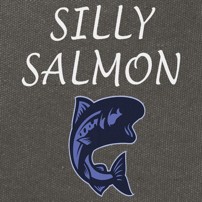 Silly Salmon Cotton Canvas Backpack