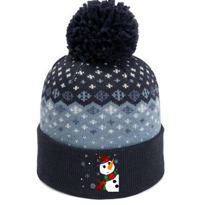 Snowman + Snowflakes The Baniff Cuffed Pom Beanie