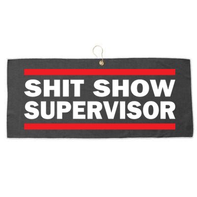 Shit Show Supervisor Coordinator Of Chaos Large Microfiber Waffle Golf Towel