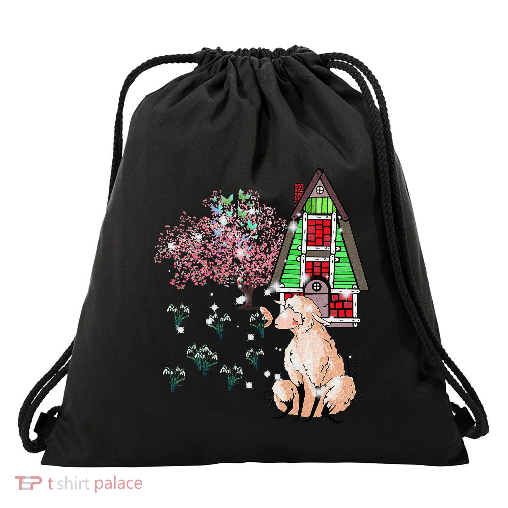 Spring Shee.P Shee.P Lamb Easter Happy Easter Children Child Drawstring Bag