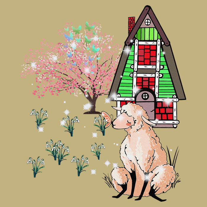Spring Shee.P Shee.P Lamb Easter Happy Easter Children Child Magnet