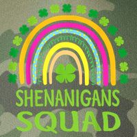 Shenanigans Squad St Patrick's Day Rainbow Shamrock Legacy Tie Dye Trucker Hat