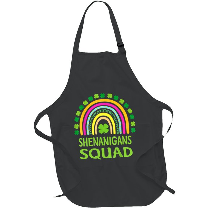 Shenanigans Squad St Patrick's Day Rainbow Shamrock Apron