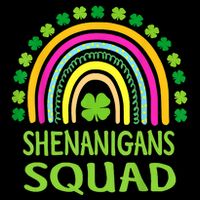 Shenanigans Squad St Patrick's Day Rainbow Shamrock Apron