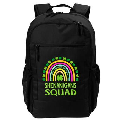 Shenanigans Squad St Patrick's Day Rainbow Shamrock Backpack