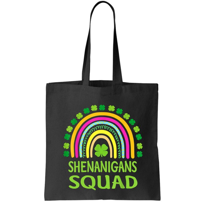 Shenanigans Squad St Patrick's Day Rainbow Shamrock Bag