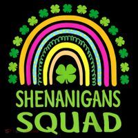 Shenanigans Squad St Patrick's Day Rainbow Shamrock Cooling Performance Long Sleeve Crew