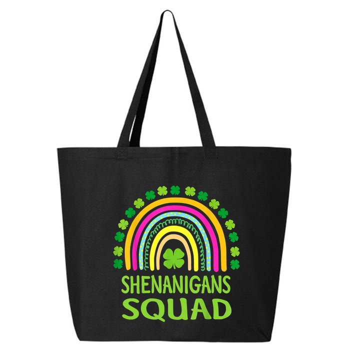 Shenanigans Squad St Patrick's Day Rainbow Shamrock 25L Jumbo Tote