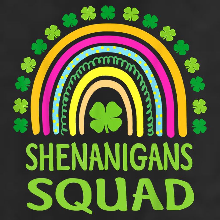 Shenanigans Squad St Patrick's Day Rainbow Shamrock 25L Jumbo Tote