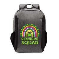 Shenanigans Squad St Patrick's Day Rainbow Shamrock Vector Backpack