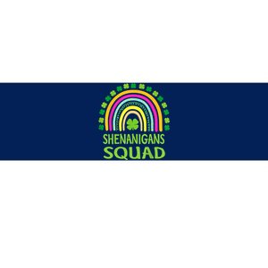 Shenanigans Squad St Patrick's Day Rainbow Shamrock Bumper Sticker