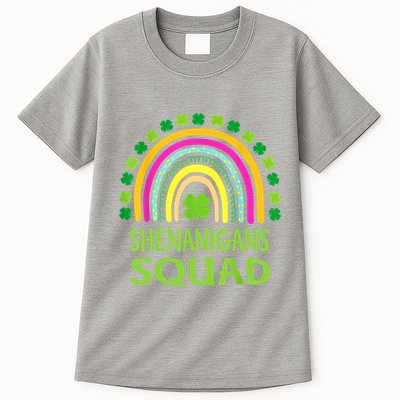 Shenanigans Squad St Patrick's Day Rainbow Shamrock Tall T-Shirt