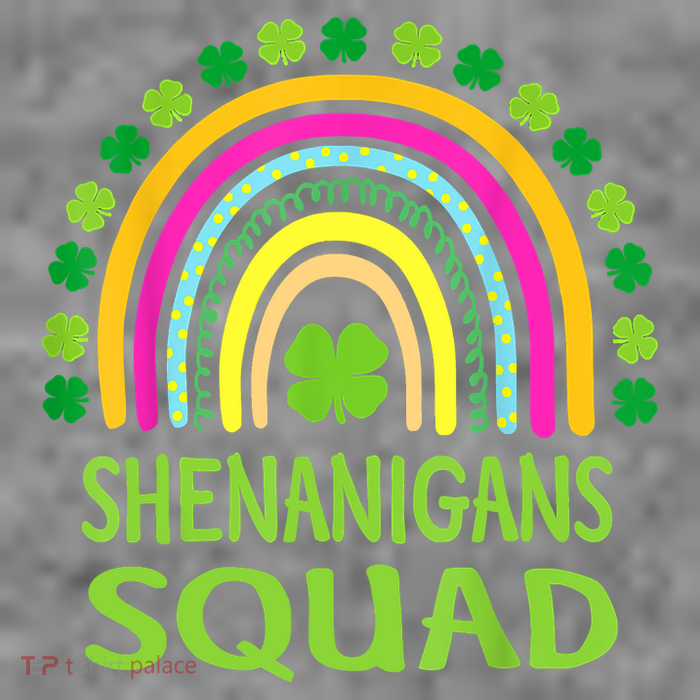 Shenanigans Squad St Patrick's Day Rainbow Shamrock Sustainable Beanie