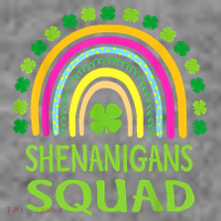 Shenanigans Squad St Patrick's Day Rainbow Shamrock Baby Bodysuit