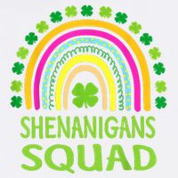 Shenanigans Squad St Patrick's Day Rainbow Shamrock Garment-Dyed Sweatshirt