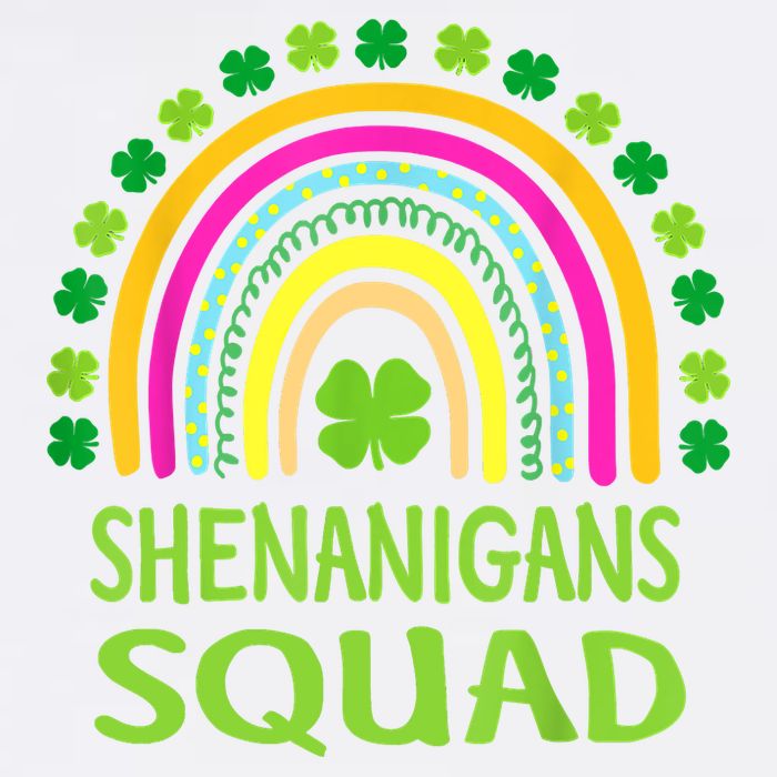 Shenanigans Squad St Patrick's Day Rainbow Shamrock Garment-Dyed Sweatshirt