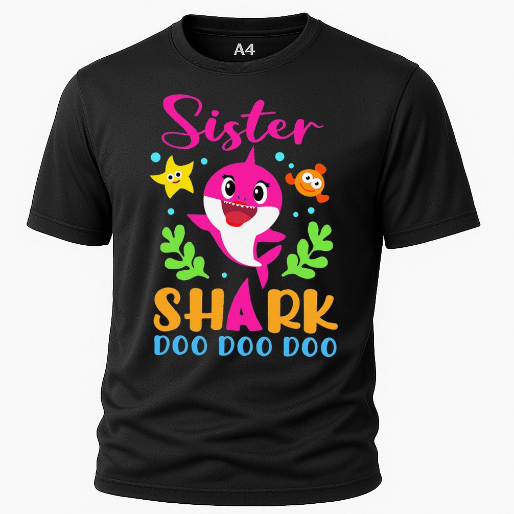 Sister Shark Sister Shark Lover Family Mother's Day Cooling Performance Crew T-Shirt