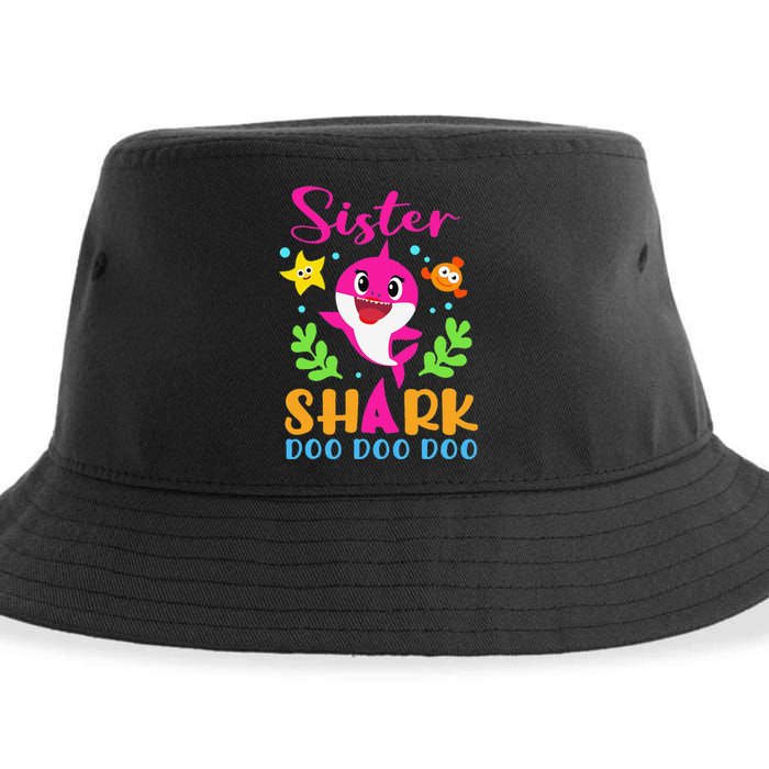 Sister Shark Sister Shark Lover Family Mother's Day Sustainable Bucket Hat