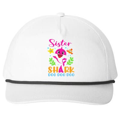 Sister Shark Sister Shark Lover Family Mother's Day Snapback Five-Panel Rope Hat