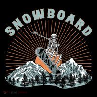 Skeleton Snowboard Snowboarding Winter Sports Snowboard Tall T-Shirt