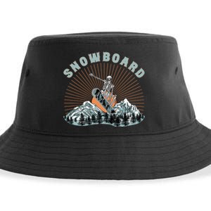 Skeleton Snowboard Snowboarding Winter Sports Snowboard Sustainable Bucket Hat