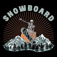 Skeleton Snowboard Snowboarding Winter Sports Snowboard Drawstring Bag