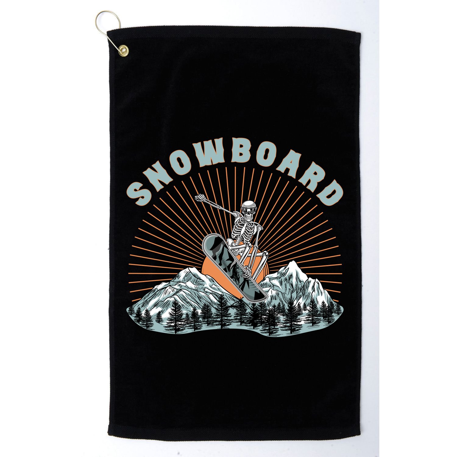 Skeleton Snowboard Snowboarding Winter Sports Snowboard Golf Towel