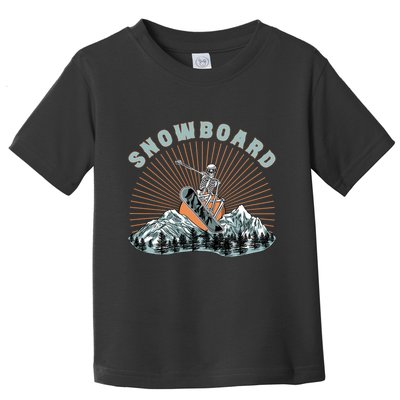 Skeleton Snowboard Snowboarding Winter Sports Snowboard Toddler T-Shirt
