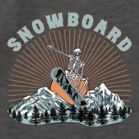 Skeleton Snowboard Snowboarding Winter Sports Snowboard Vector Backpack