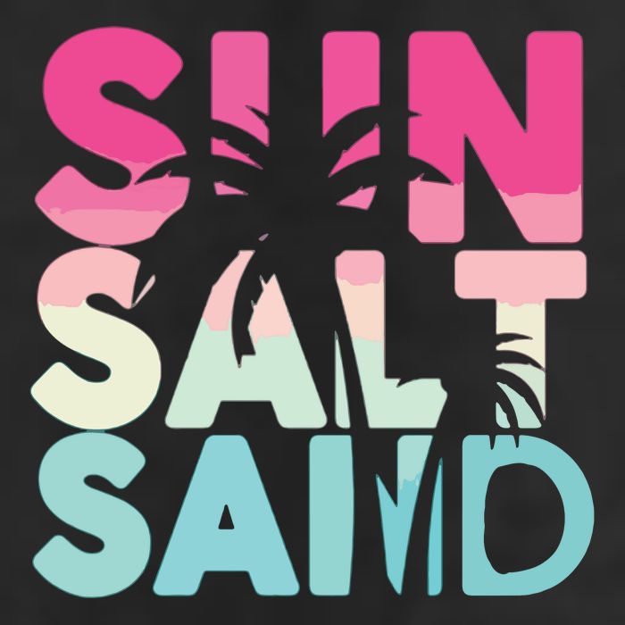 Sun Sand Salt Beach 7 Panel Mesh Trucker Snapback Hat