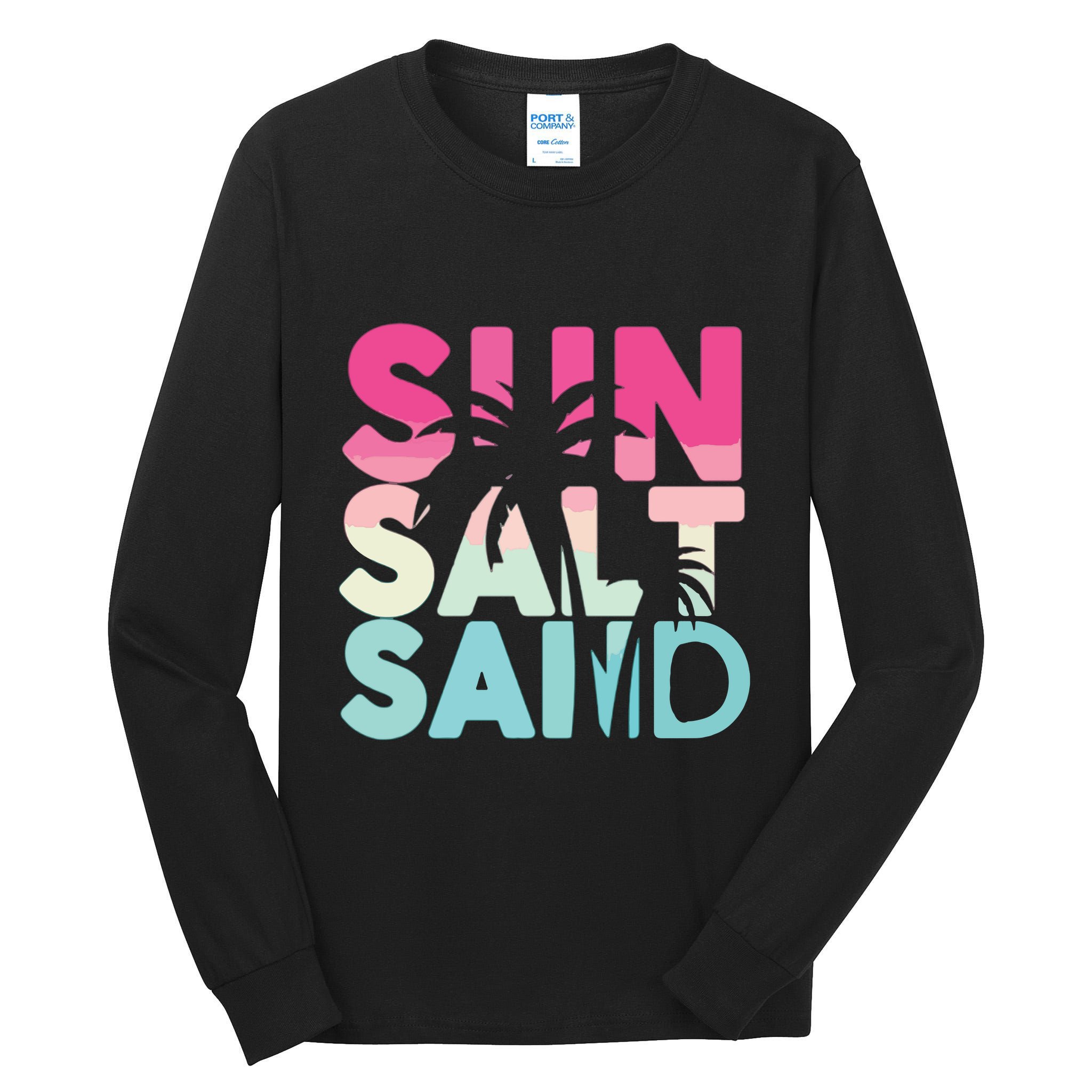 Sun Sand Salt Beach Tall Long Sleeve T-Shirt