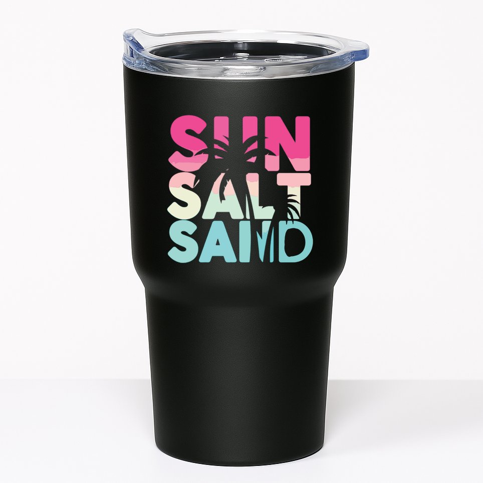 Sun Sand Salt Beach Tumbler