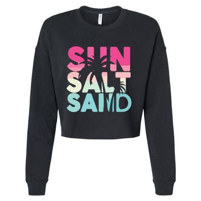 Sun Sand Salt Beach Cropped Pullover Crew
