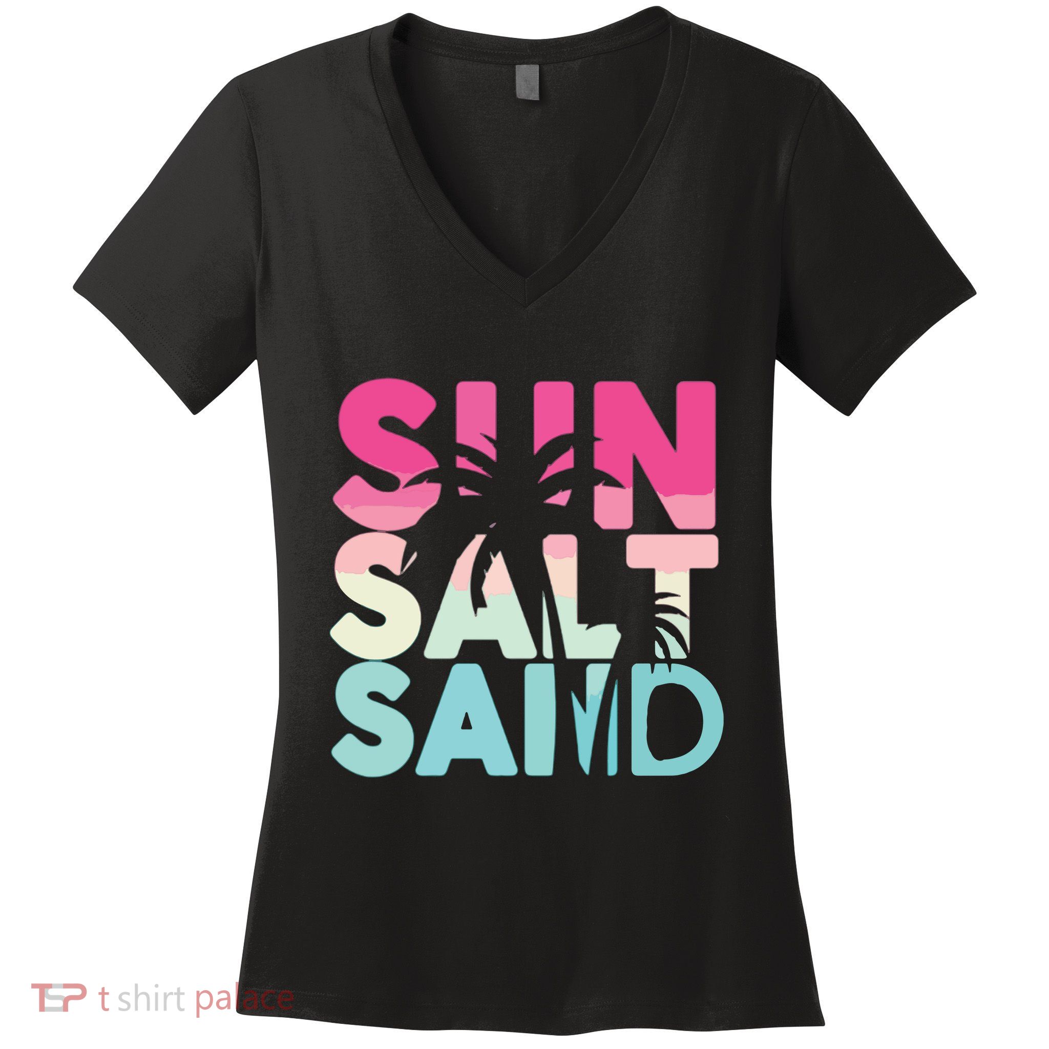 Sun Sand Salt Beach Women's V-Neck T-Shirt