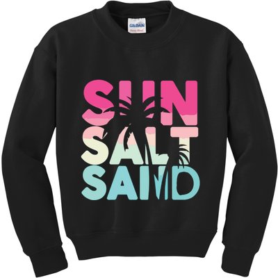 Sun Sand Salt Beach Kids Sweatshirt