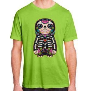 Sloth Sugar Skull Mexico Calavera Dia De Los Muertos Gift Adult ChromaSoft Performance T-Shirt