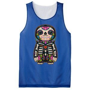 Sloth Sugar Skull Mexico Calavera Dia De Los Muertos Gift Mesh Reversible Basketball Jersey Tank