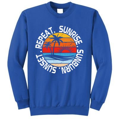 Sunrise Sunburn Sunset Repeat Retro Vintage Gift Vacation Great Gift Sweatshirt