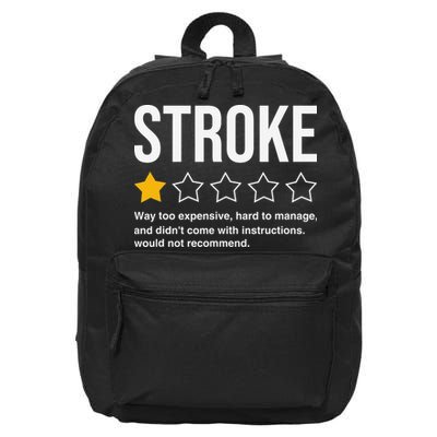 Stroke Survivor 16 in Basic Backpack