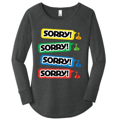 Sorry Sorry! Sorry! Sorry! Women's Perfect Tri Tunic Long Sleeve Shirt