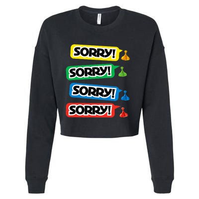 Sorry Sorry! Sorry! Sorry! Cropped Pullover Crew