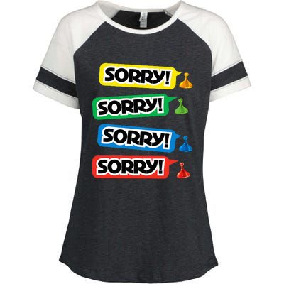 Sorry Sorry! Sorry! Sorry! Enza Ladies Jersey Colorblock Tee