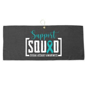 Support Squad Sexual Assault Awareness Month Support Victim Large Microfiber Waffle Golf Towel