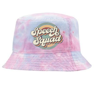 Speech Squad Speech Therapy Crew Hello Back To School Team Tie-Dyed Bucket Hat