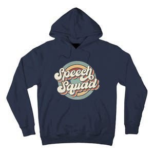 Speech Squad Speech Therapy Crew Hello Back To School Team Tall Hoodie