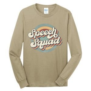 Speech Squad Speech Therapy Crew Hello Back To School Team Tall Long Sleeve T-Shirt